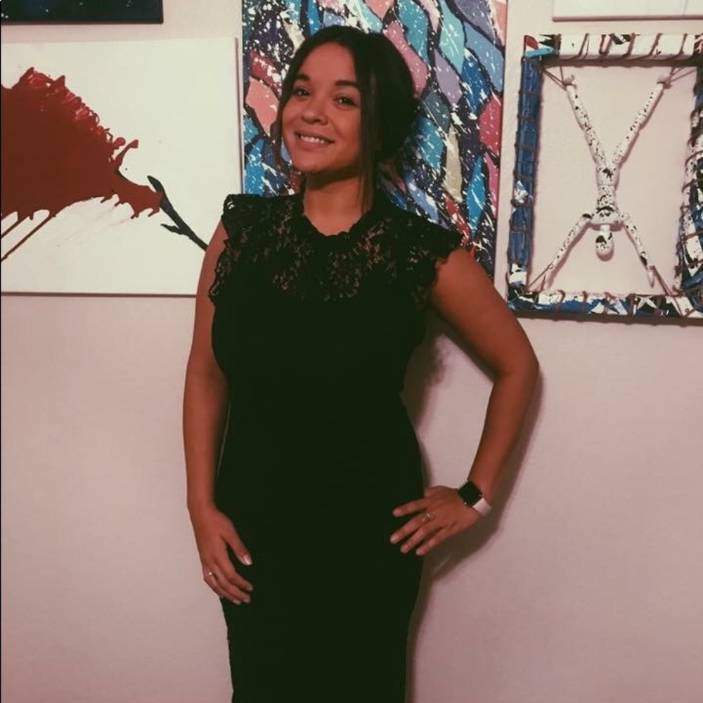 Black lace dress